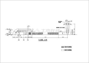 某公司门卫室及围墙建筑设计施工图