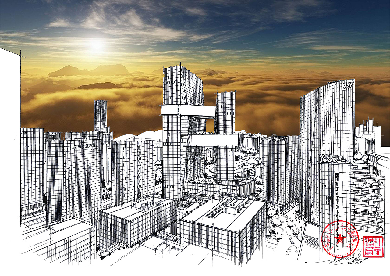 深圳手绘|空间|建筑设计|邓林永琪 