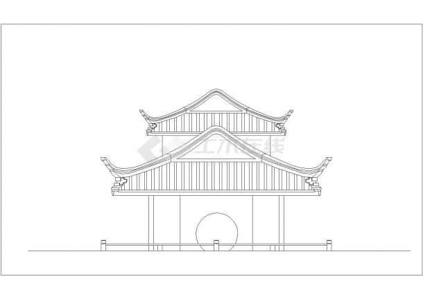 南京市中山陵某地一套古建筑CAD设计图